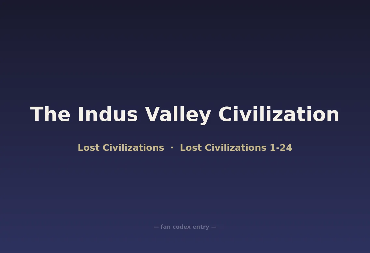 The Indus Valley Civilization
