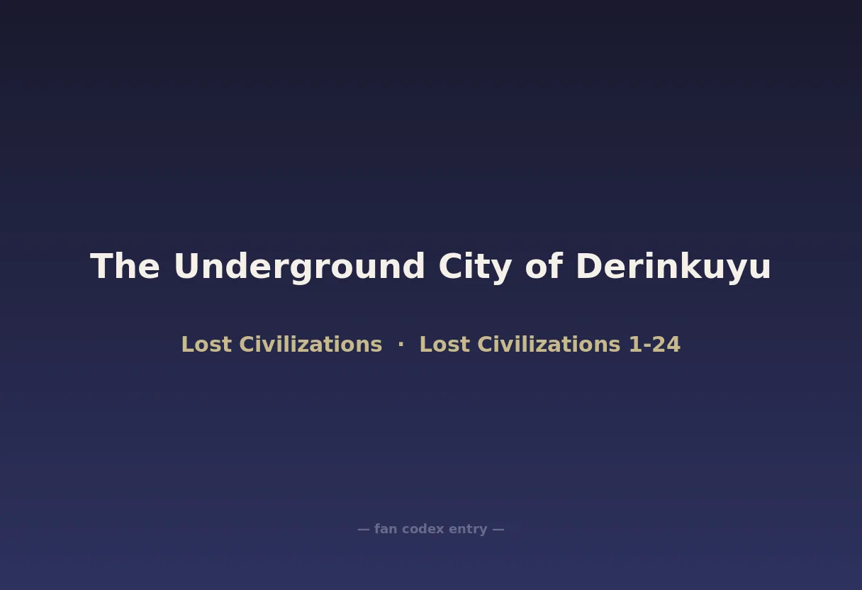 The Underground City of Derinkuyu
